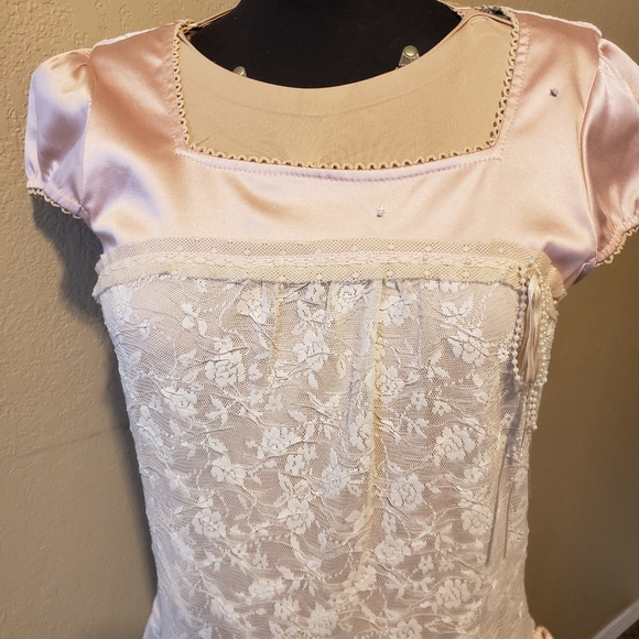 Women Vintage Lace one piece Party Dress - Picture 4 of 4
